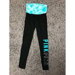 Pink Victoria’s Secret fold leggings
